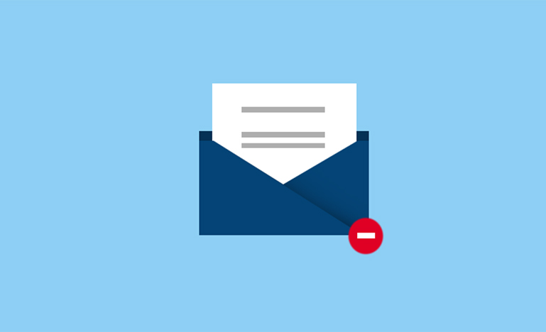 Vector or an envelope with paper sticking out of it
