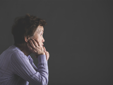 Senior woman looking on