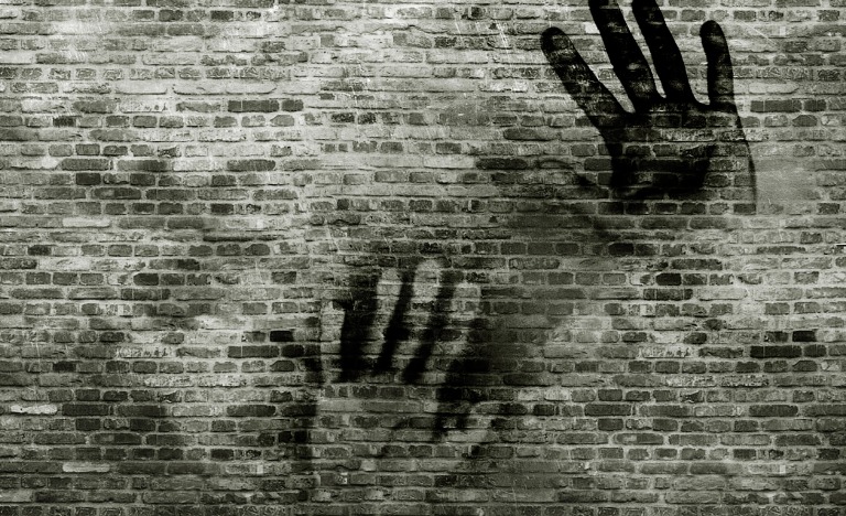 Graffitti of handprints