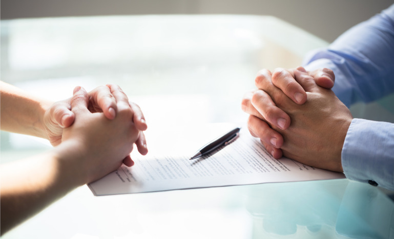 contract between a woman and a man