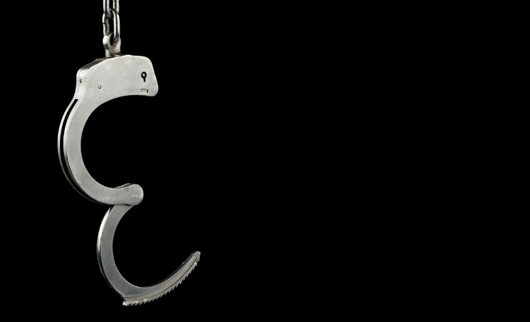 Unlocked handcuffs