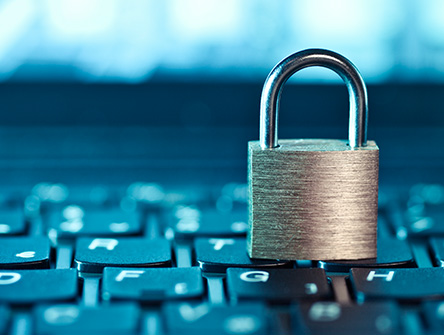 Lock on top of a keyboard