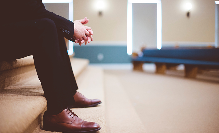 A man waiting