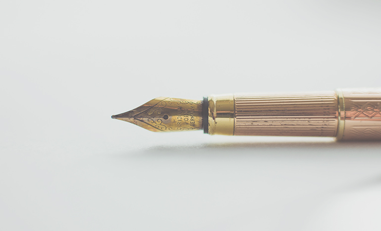 Close-up image of a ball-point pen