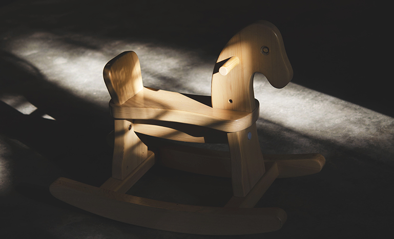 Wooden rockinghorse