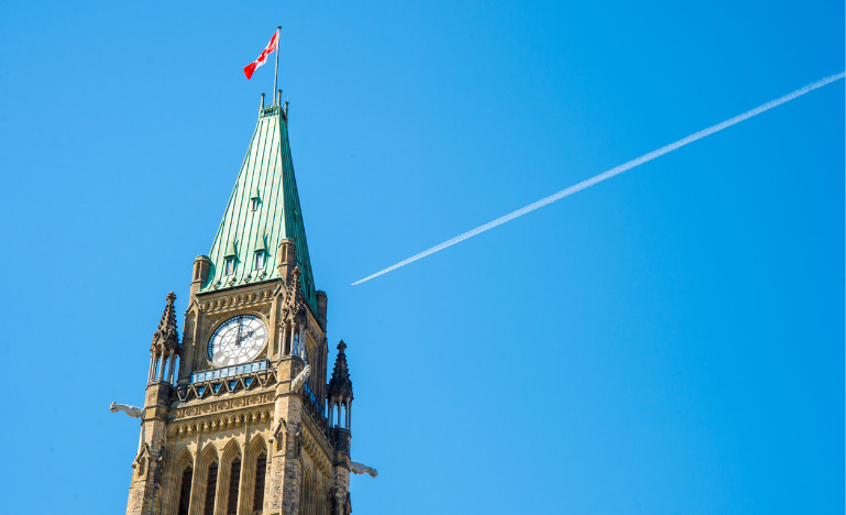 Canadian Parliament Peace tower in Ottawa