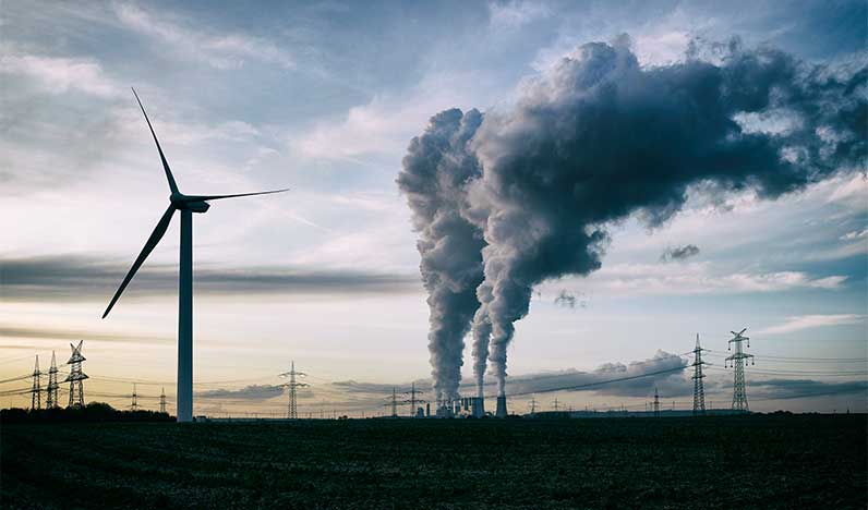 Regenerative and fossil energy photo