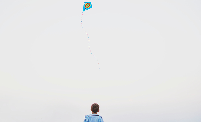 kite flying in the air