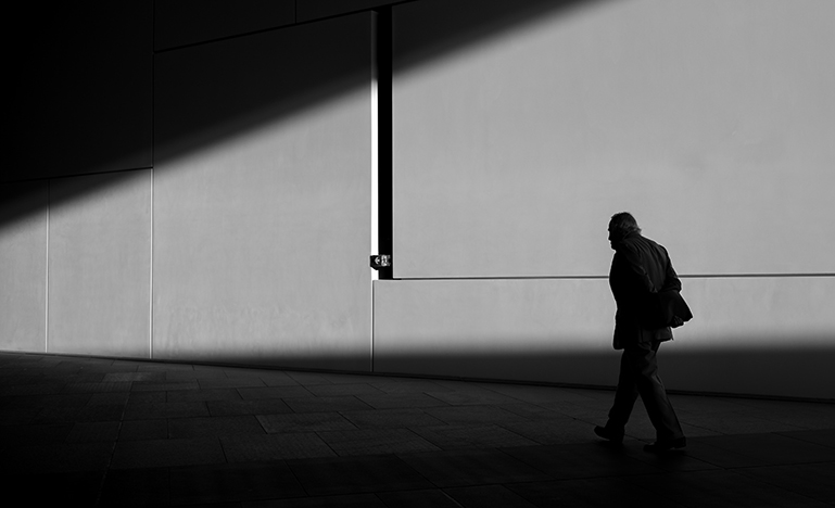 old man walking