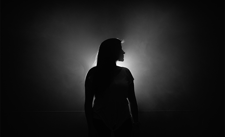 silhouette of woman