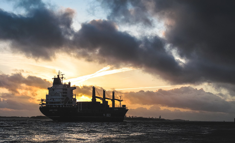 Oil tanker off the coat