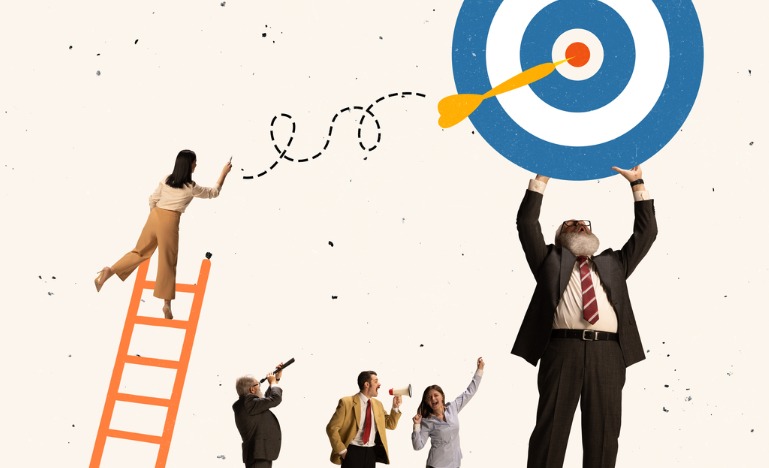 Success at work illustration