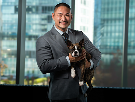 Brian Yuen and his dog Mocha