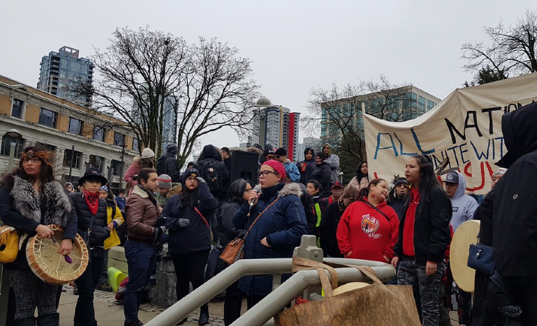 Wet’suwet’en support protest in Vancouver