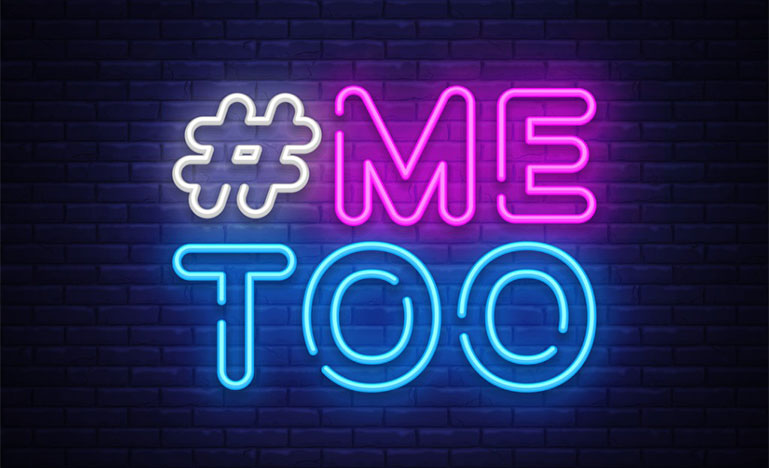 Neon sign of MeToo