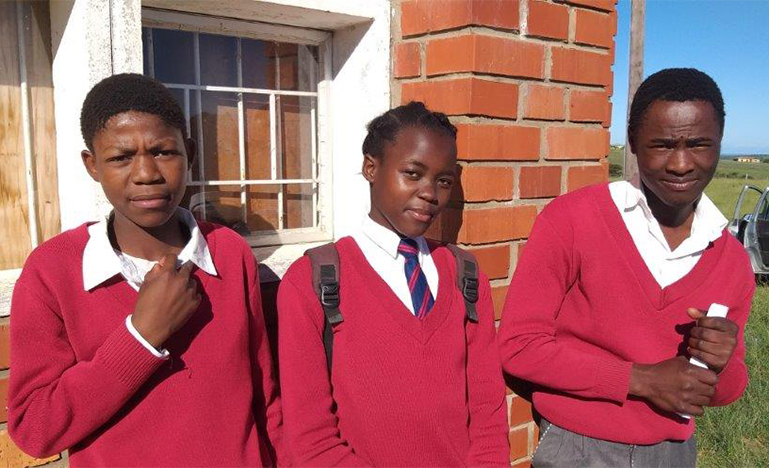 Students at July High School, in Peddie, Eastern Cape, South Africa