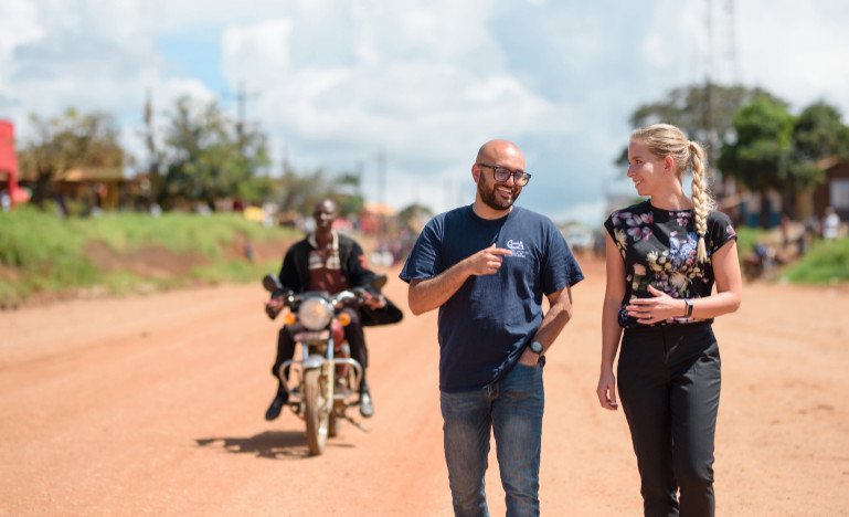Muhammad Zubair and Evelyne Palach in Buliisa District, Uganda (Martin Jjumba)