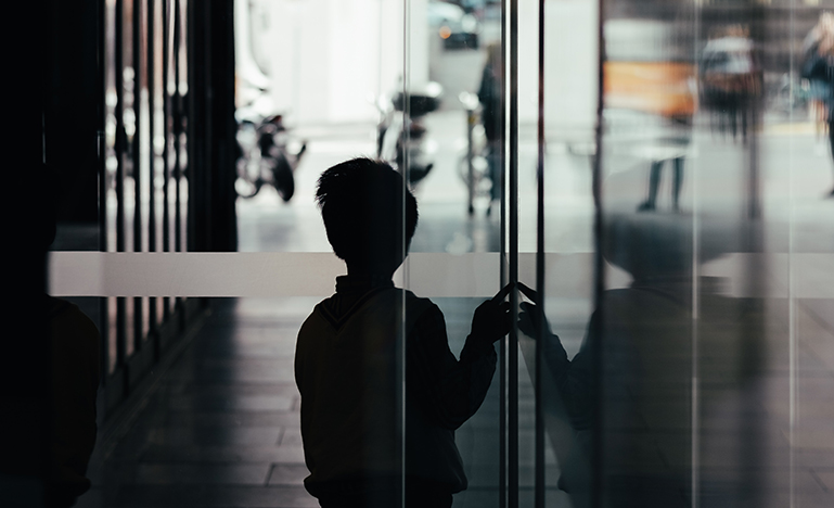 Silhouette of child