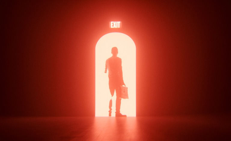 Headed for the exit