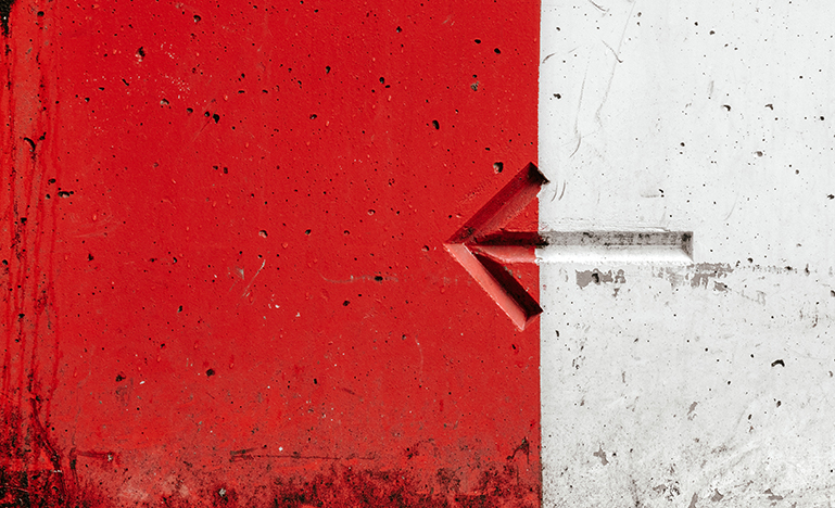 Arrow in concrete