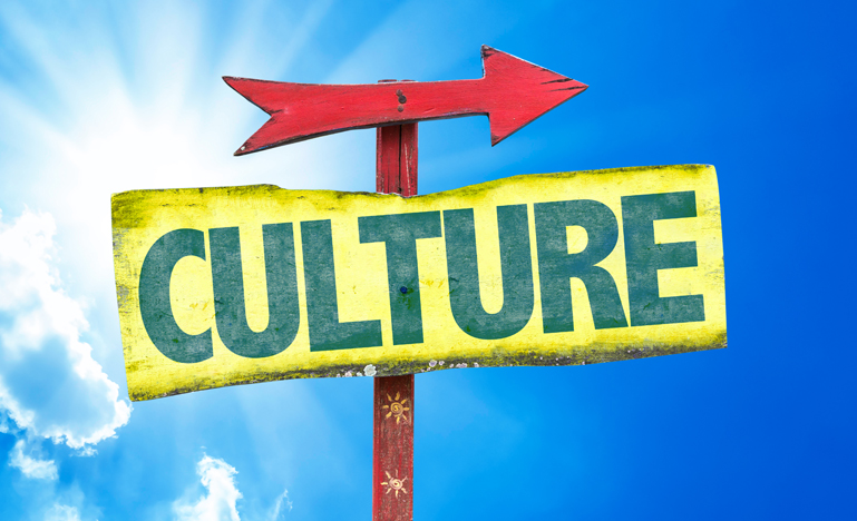 Culture sign and arrow