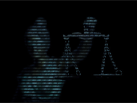Lady justice on digital background