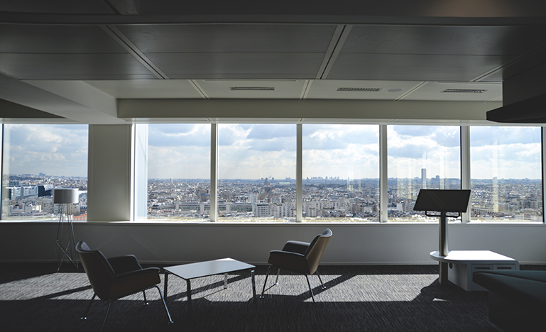 office with view of skyline