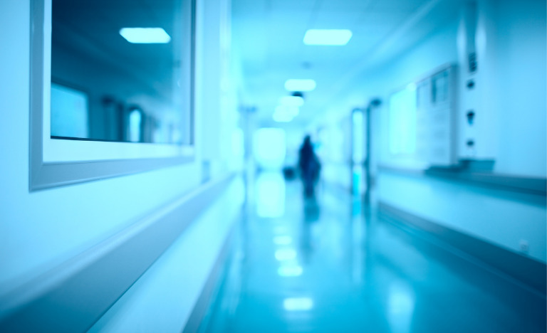 Blurred corridor in hospital