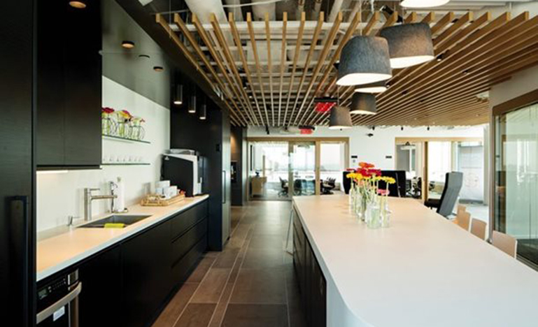 McCarthy Tétrault’s new Quebec city office features a hub where teams can gather in a café setting.