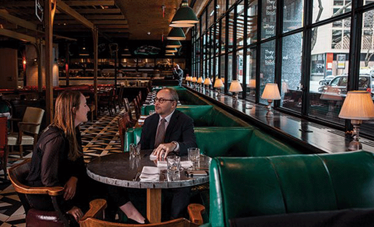 People having lunch