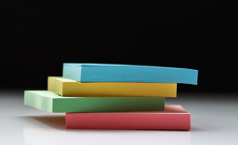 pile of sticky notes