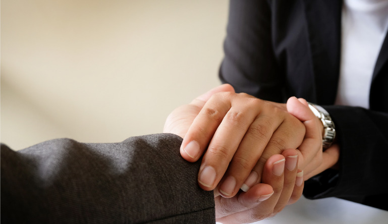 Shaking hands image
