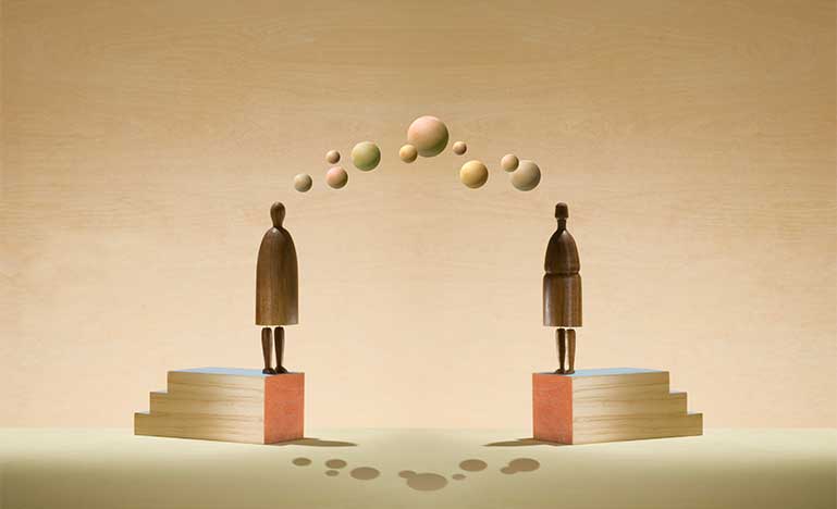 Sharing wisdom concept