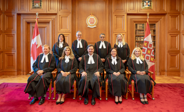 Supreme Court of Canada justices in their new black robes
