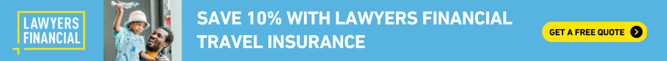 Save 10% with lawyers financial travel insurance