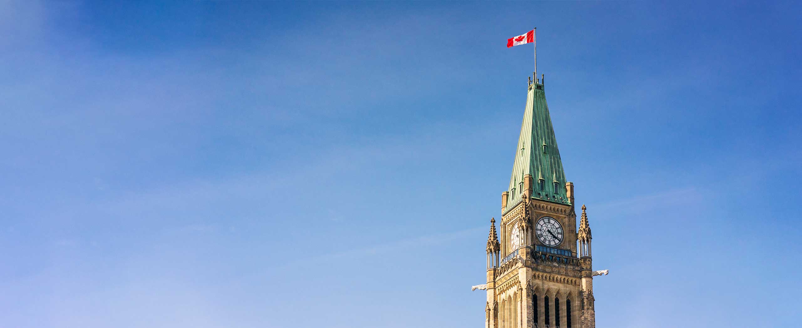 The peace tower on Parliament Hill