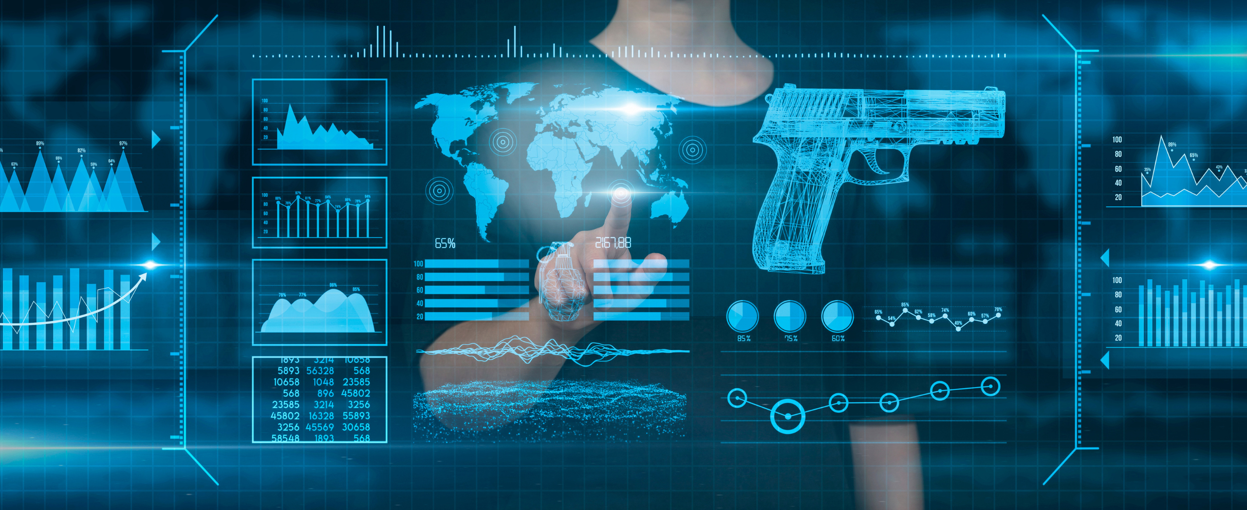 A graphic depicting AI in the criminal justice system