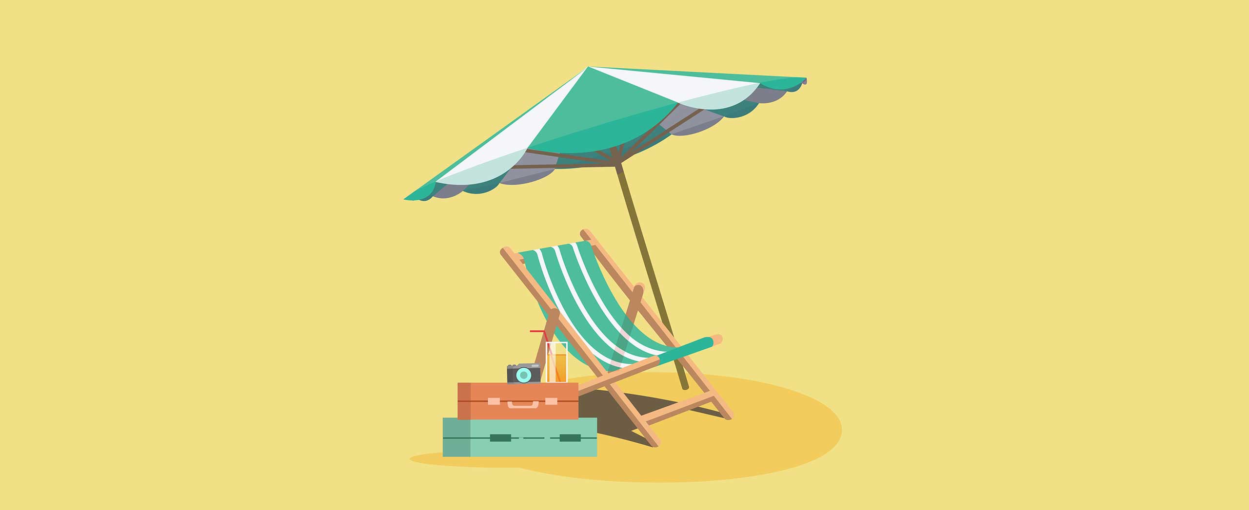 Un parasol et une chaise sur une plage