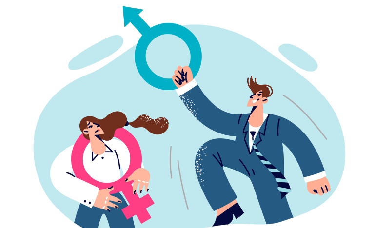 A graphic illustration of gender inequality