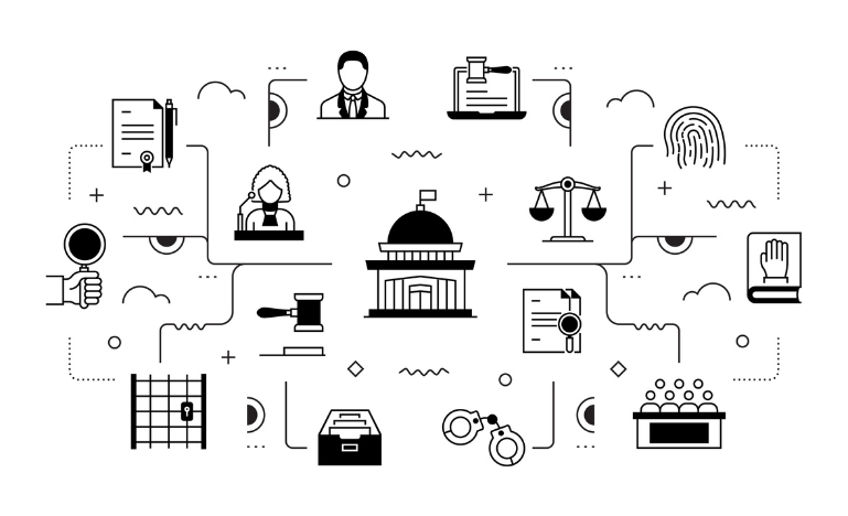 A graphic depiction of the criminal justice system