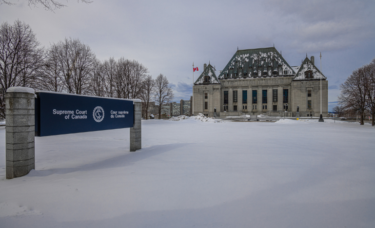 The Supreme Court of Canada in winter