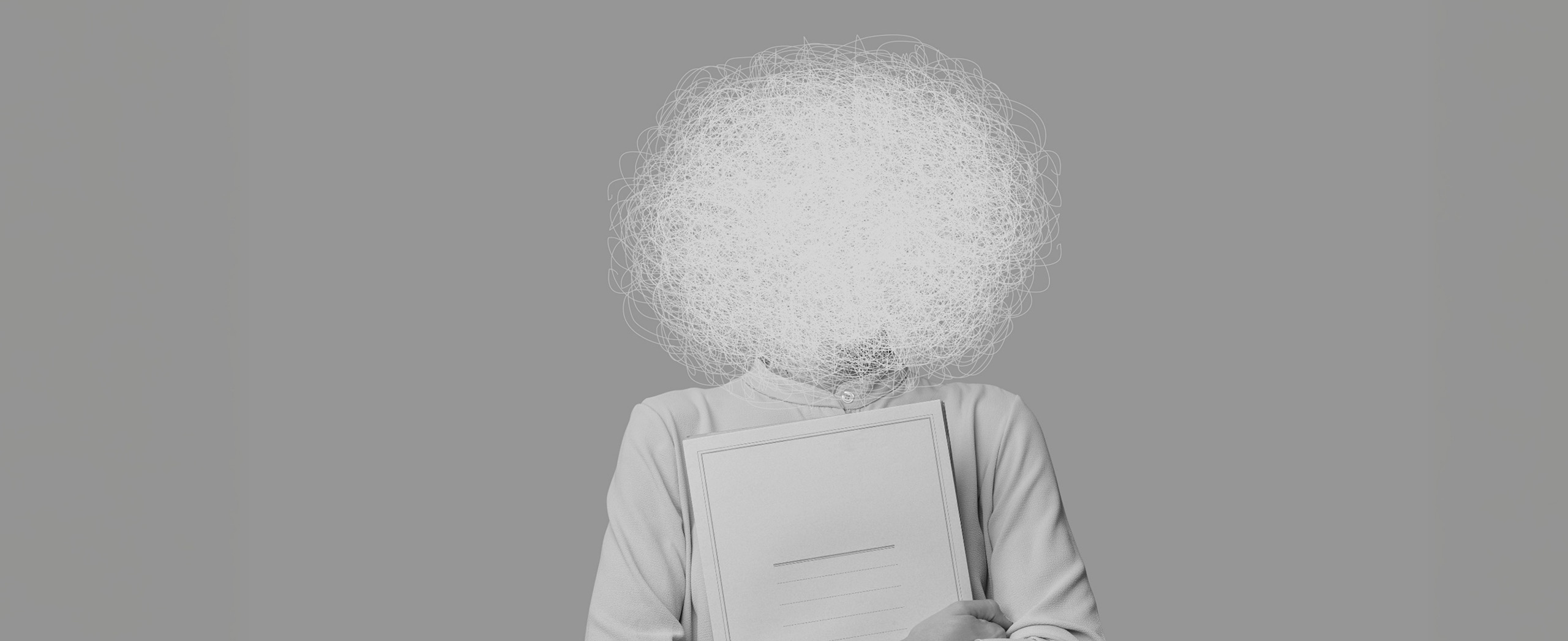 A concept illustrating the brain fog menopause can cause