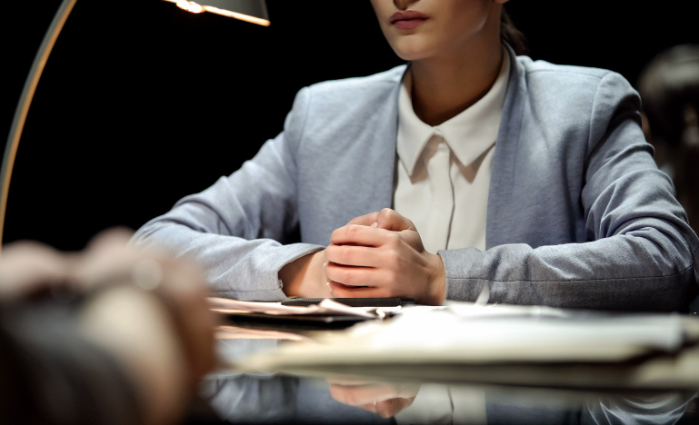A self-represented litigant in court